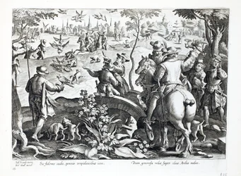 Chasse au faucon, illustration de 